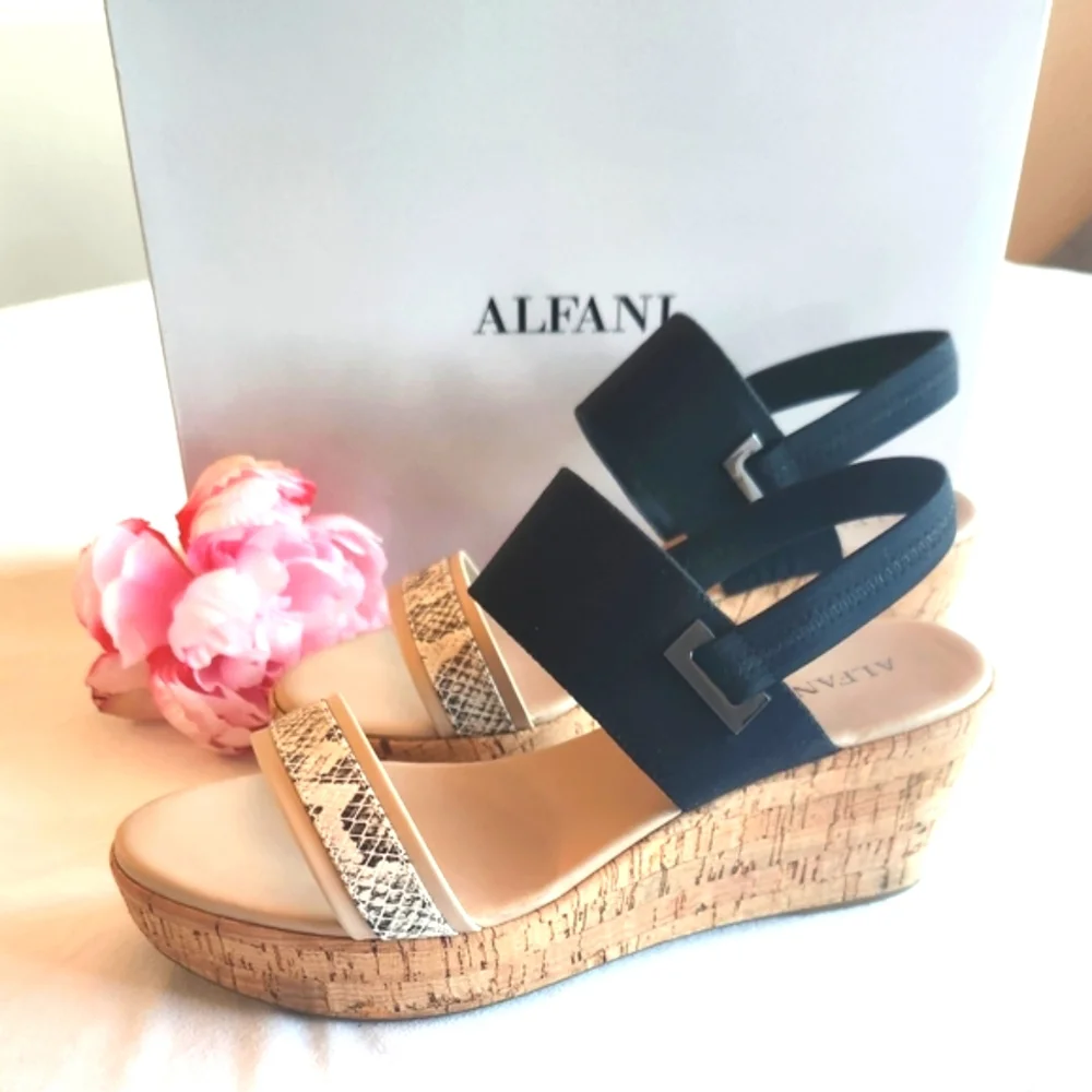 🏷️Alfani Women's Maybell Platform Wedge Sandals Size 9.5M NIB - Picture 10 of 10